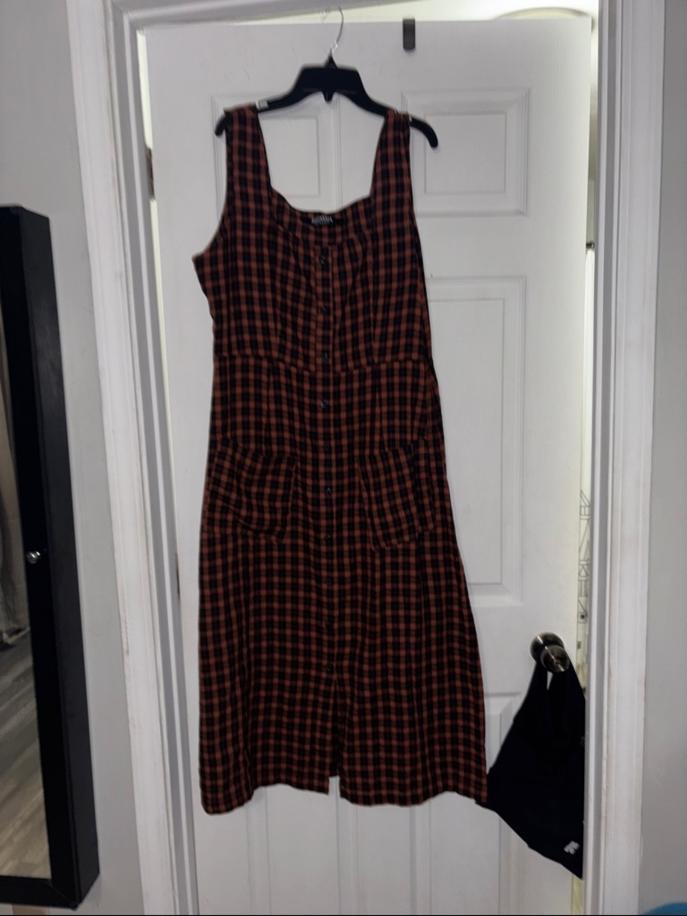 Disturbia Terra Check Button-Up Midaxi Dress - Picture 3 of 6